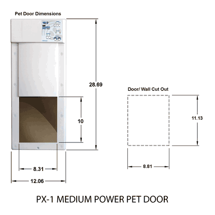 High Tech Power Pet Door Mount Dog Door High (Original and WiFi)