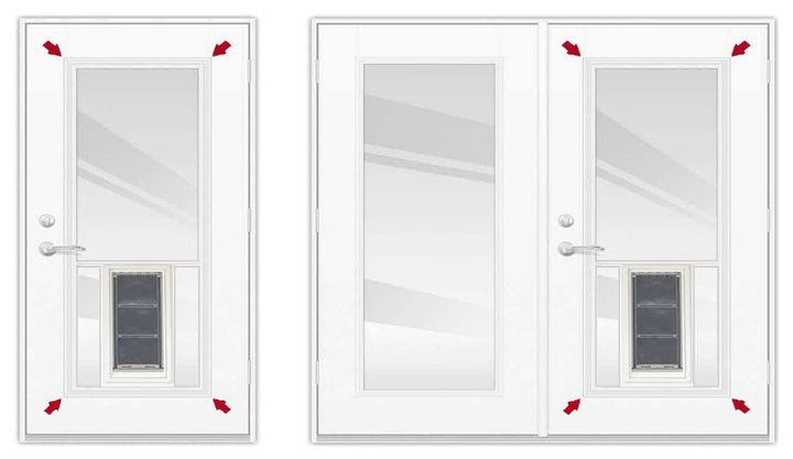 pet door for single or double french doors